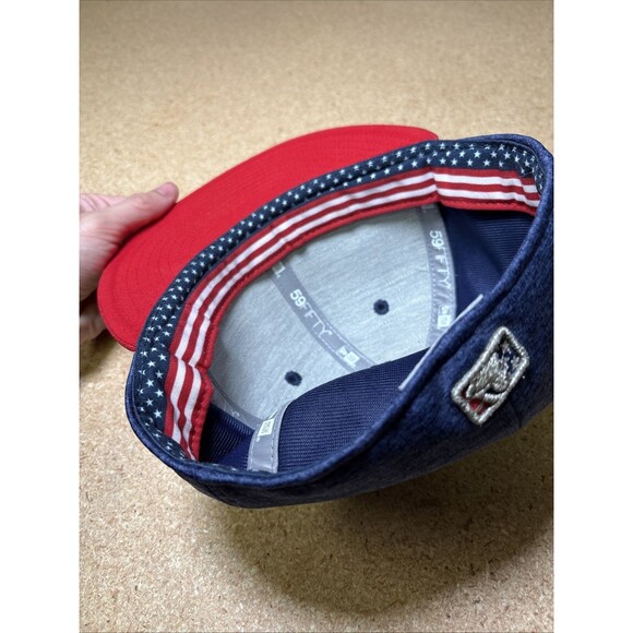 Seattle Mariners 4th of July New Era 59fifty fitted Navy cap hat 7 1/4 - Picture 5 of 5